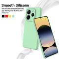 Xiaomi Redmi Note 14 5G Flytende silikon-deksel med håndstropp - grønn