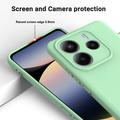 Xiaomi Redmi Note 14 5G Flytende silikon-deksel med håndstropp - grønn
