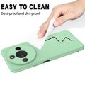 Xiaomi Redmi Note 14 5G Flytende silikon-deksel med håndstropp - grønn