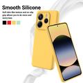 Xiaomi Redmi Note 14 5G Flytende silikon-deksel med håndstropp - gul