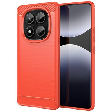 Xiaomi Redmi Note 14 Pro 4G Børstet TPU Deksel - Karbonfiber