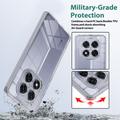 Xiaomi Redmi Note 14 Pro 4G Ripebestandig Hybrid-deksel - Gjennomsiktig