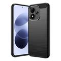 Xiaomi Redmi Note 17 4G/5G Børstet TPU-deksel - karbonfiber
