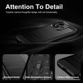 Xiaomi Redmi Note 17 4G/5G Børstet TPU-deksel - karbonfiber - svart