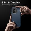 Xiaomi Redmi Note 17 4G/5G Børstet TPU-deksel - karbonfiber - blå