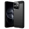 Xiaomi Redmi Note 17 Pro Børstet TPU-deksel - karbonfiber - svart