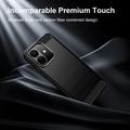 Xiaomi Redmi Note 17 Pro Børstet TPU-deksel - karbonfiber - svart