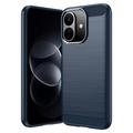 Xiaomi Redmi Note 17 Pro Børstet TPU-deksel - karbonfiber - blå