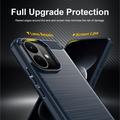 Xiaomi Redmi Note 17 Pro Børstet TPU-deksel - karbonfiber - blå