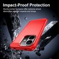 Xiaomi Redmi Note 17 Pro børstet TPU-deksel - karbonfiber - rød