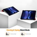 Xiaomi Redmi Pad 2 9.7 Tri-Fold Series Smart Folio-etui - rød