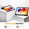 Xiaomi Redmi Pad 2 Pro/Poco Pad M1 Tri-Fold Series Smart Folio-etui - svart