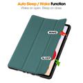 Xiaomi Redmi Pad 2 Pro/Poco Pad M1 Tri-Fold Series Smart Folio-etui - svartgrønn