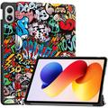 Xiaomi Redmi Pad 2 Pro/Poco Pad M1 Tri-Fold Series Smart Folio-etui - Graffiti