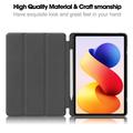 Xiaomi Redmi Pad 2 Pro/Poco Pad M1 Tri-Fold Series Smart Folio-etui - rosa gull