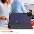 Xiaomi Redmi Pad 2 Tri-Fold Series Smart Folio-etui - mørkeblå