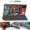 Xiaomi Redmi Pad 2 Tri-Fold Series Smart Folio-etui - Graffiti