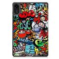 Xiaomi Redmi Pad 2 Tri-Fold Series Smart Folio-etui - Graffiti