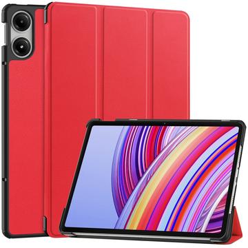 Xiaomi Redmi Pad Pro/Poco Pad Tri-Fold Series Smart Folio-etui - Rød
