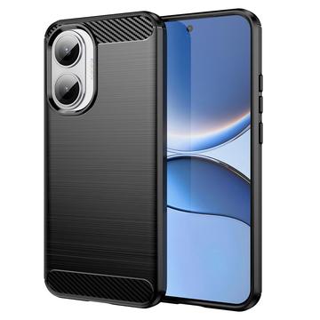 Xiaomi Redmi Turbo 4 Pro Børstet TPU-deksel - karbonfiber - svart