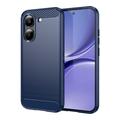 Xiaomi Redmi Turbo 5/Poco X8 Pro Børstet TPU-deksel - karbonfiber - blå