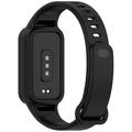 Xiaomi Smart Band 9 Active/Redmi Band 3 Erstatnings Silikonstropp med Integrert Ramme - Svart