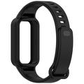 Xiaomi Smart Band 9 Active/Redmi Band 3 Erstatnings Silikonstropp med Integrert Ramme - Svart