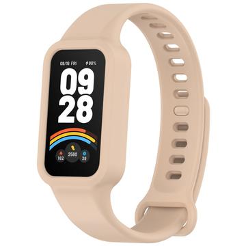 Xiaomi Smart Band 9 Active/Redmi Band 3 Erstatnings Silikonstropp med Integrert Ramme - Rosa