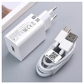 Xiaomi USB Lader & USB-C Kabel MDY-11-EP - 3A, 22.5W - Hvit