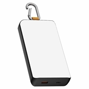 Xtorm Go2-serien 10000mAh solcelledrevet powerbank/lommelykt - 20W, USB-C, USB-A - svart
