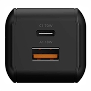Xtorm NextGen GaN3 Ultra vegglader 70W - USB-C PD/USB-A - svart