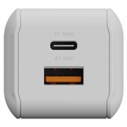 Xtorm NextGen GaN3 Ultra vegglader 70W - USB-C PD/USB-A - hvit