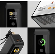 Xtorm NextGen6 27000mAh powerbank 70W - 2x USB-C/1x USB-A, USB-C-kabel - svart
