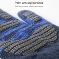 Y0046 1 par strikkede, vindtette, varme vinterhansker for menn med berøringsskjerm og elastisk mansjett