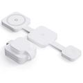 Y222 15W ultrakompakt 3-i-1 magnetisk MagSafe trådløs lader – hvit