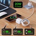 Y222 15W ultrakompakt 3-i-1 magnetisk MagSafe trådløs lader – hvit