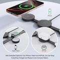 Y333 3-i-1 MagSafe-lader for iPhone, AirPods og Apple Watch - 15W - svart