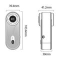 Y61 Mini-håndvifte - 100 hastigheter, USB-C, digitalt display - hvit
