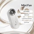 Y61 Mini-håndvifte - 100 hastigheter, USB-C, digitalt display - hvit