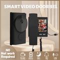 Y9-KP1 IP44 vanntett videodørklokkesett - toveis lyd og nattsyn - svart
