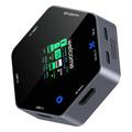YC-931 8-i-1 4K USB-C-hub med OLED-skjerm - 100W PD-lading - svart
