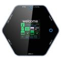 YC-931 8-i-1 4K USB-C-hub med OLED-skjerm - 100W PD-lading - svart