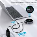 YC-931 8-i-1 4K USB-C-hub med OLED-skjerm - 100W PD-lading - svart
