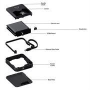 YM-1422 Mini-powerbank 20000mAh - USB-C- og Lightning-kabler - svart