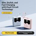 YM-1422 Mini-powerbank 20000mAh - USB-C-, Lightning-kabler - rosa