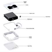 YM-1422 Mini-powerbank 20000mAh - USB-C-, Lightning-kabler - hvit