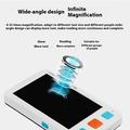 YS011 Bærbart elektronisk forstørrelsesglass med 5" HD-skjerm - hvit