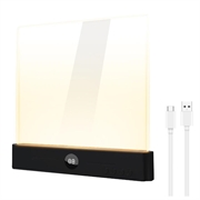 YSJ-019 Plus nattlampe i klar akryl med LED-lys - Type-C-lading