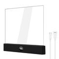 YSJ-019 Plus nattlampe i klar akryl med LED-lys - Type-C-lading