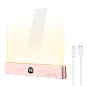 YSJ-019 Plus LED-nattlampe i klart akryl - Type-C-lading - Rosa